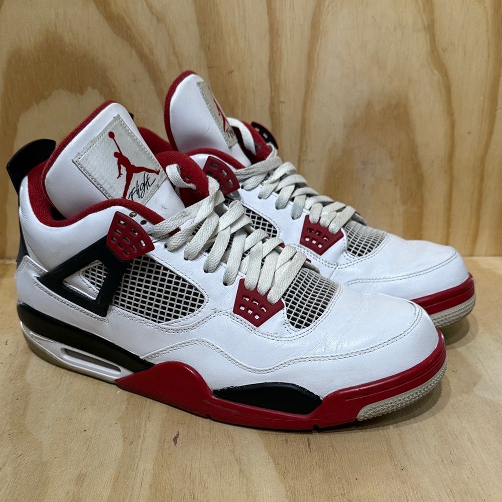 Air Jordan 4 Fire Red 2020 Sz 13 Preowned Retro Authentic White Black MJ OG